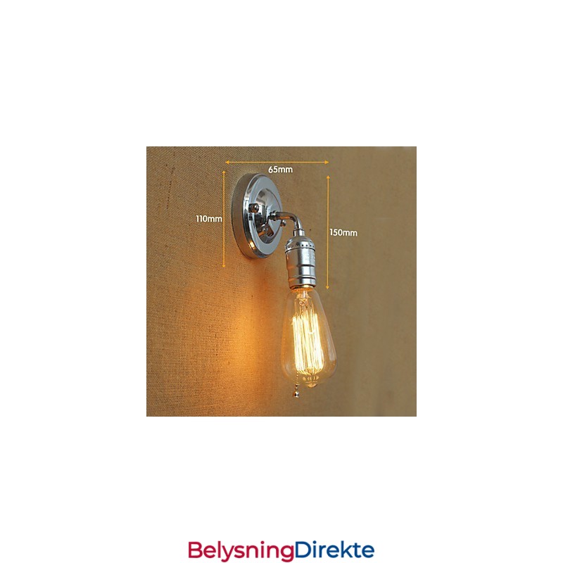 Amerikansk Landlig Landlig Retro Moderne Edison Lyspære Midtgang Mini Stue Vegglampe