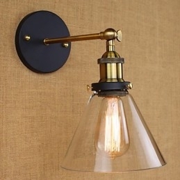 Industriell Klokketype Amerikansk Landlig Dekorativ Vegglampe