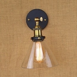 Industriell Klokketype Amerikansk Landlig Dekorativ Vegglampe