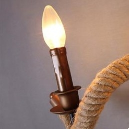 Kontraktert Balkongtrappelampe Vridd Tauvegglampe