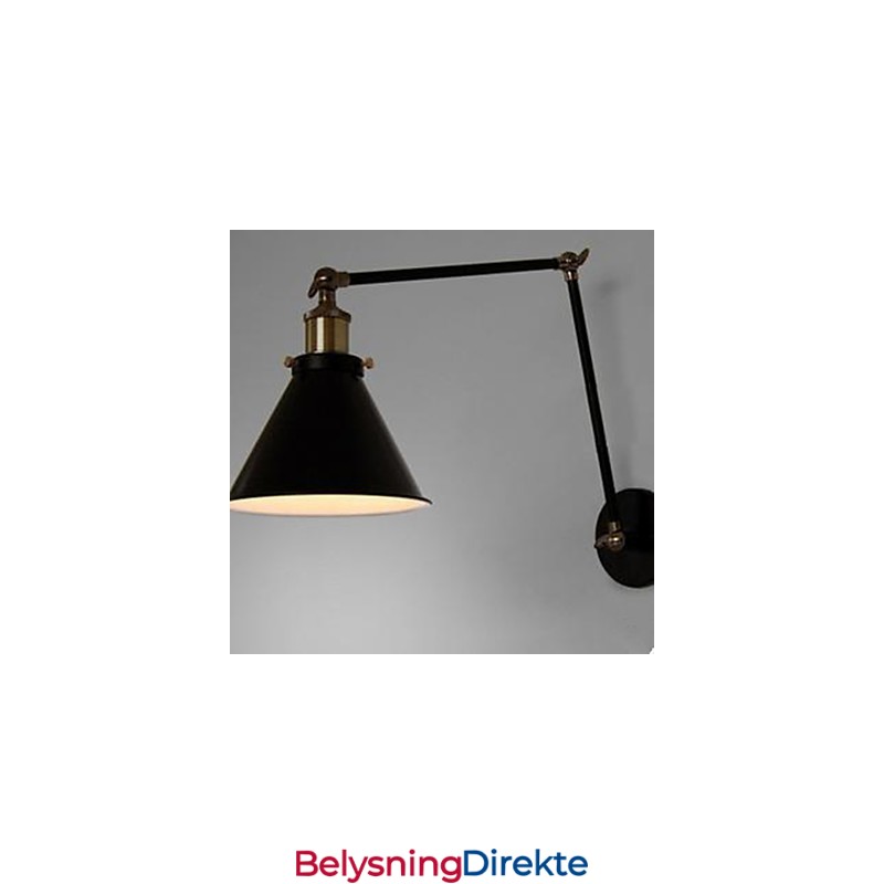 Industriell Nostalgi Personlighet Loft Svart Paraplyseksjon Dobbel Vegglampe
