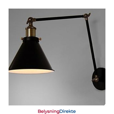 Industriell Nostalgi Personlighet Loft Svart Paraplyseksjon Dobbel Vegglampe