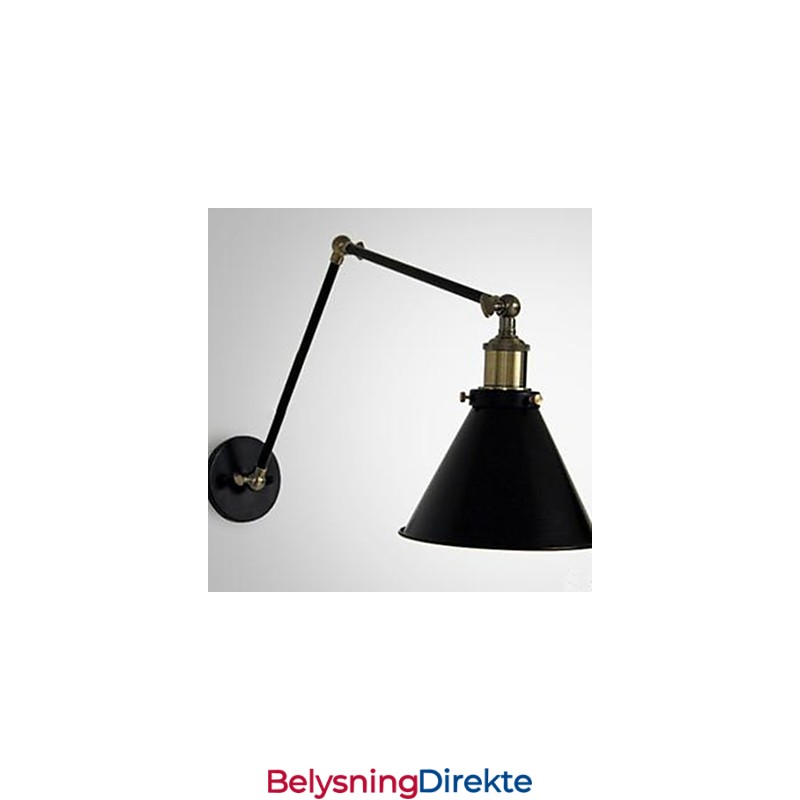 Industriell Nostalgi Personlighet Loft Svart Paraplyseksjon Dobbel Vegglampe