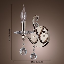 Krystalllys Vegglamper Moderne Samtids Metall