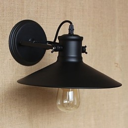 Retro Moderne Kreativ Industriell Vind Svart Maling Butikk Lager Bar Kafé Hotell Jern Vegglampe