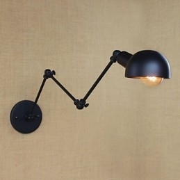 Personlighet Langarm Justerbar Vinkelstang Tre Retro Stue Lamper Belysning Dekorativ Vegglampe