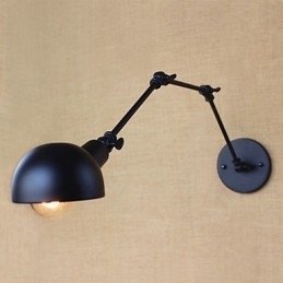 Personlighet Langarm Justerbar Vinkelstang Tre Retro Stue Lamper Belysning Dekorativ Vegglampe