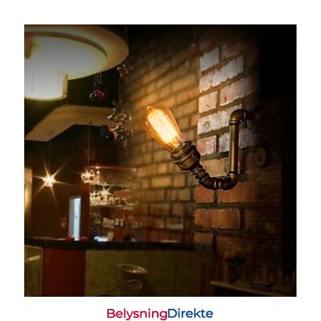 Amerikansk Landsbyloft Industriell Edison-Stil Vintage Vegglampe Retro Vannrørslampe Vegglampe