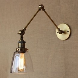 Retro Vintage Rack Soverom Nattbord Eksklusiv Hotellobby Dekorert Antikk Bronse Vegglampe