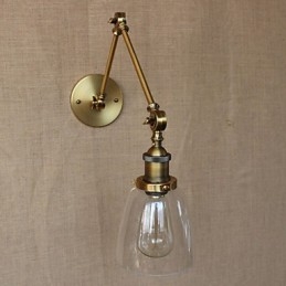 Retro Vintage Rack Soverom Nattbord Eksklusiv Hotellobby Dekorert Antikk Bronse Vegglampe