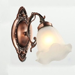Retro Glass Enkel Europeisk Moderne Eleganse Smijerns Vegglampe