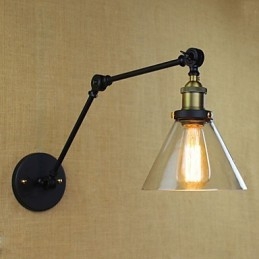 Middelhavslandsby Retro Pastoral Glass Dekorativ Vegglampe Klesbutikk Restaurant Kaffe