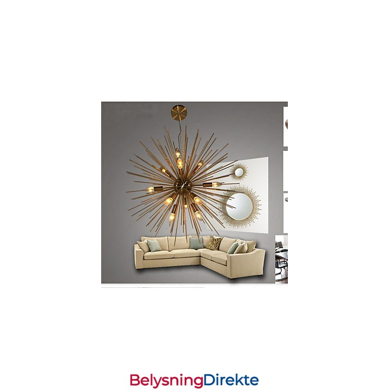 Retro Imitert Kobber Creative Line 12 Lysekrone