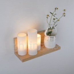Mini-Stil Vegglampe Med Glassskjermer Moderne, Moderne Tre- Og Bambusvegglampe