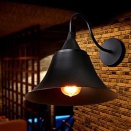 Amerikansk Landlig Jernhettevegglampe Smijernsvegglampe Arkaisk Restaurering Av Gamle Skikker
