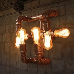 Retro Barvegglampe I Jern, Mini-Stil, Rustikk Hyttemetall