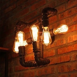 Retro Barvegglampe I Jern, Mini-Stil, Rustikk Hyttemetall