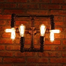 Retro Barvegglampe I Jern, Mini-Stil, Rustikk Hyttemetall