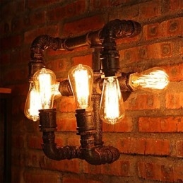 Retro Barvegglampe I Jern, Mini-Stil, Rustikk Hyttemetall