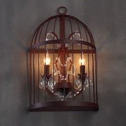 Mini-Vegglampe I Rustikt Metall I Hyttestil