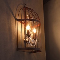 Mini-Vegglampe I Rustikt Metall I Hyttestil