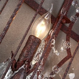 Mini-Vegglampe I Rustikt Metall I Hyttestil