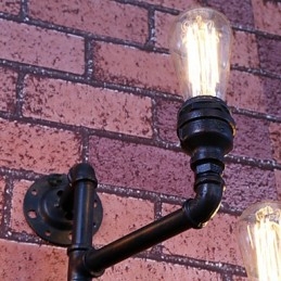 Mini-Vegglampe I Rustikt Metall I Hyttestil