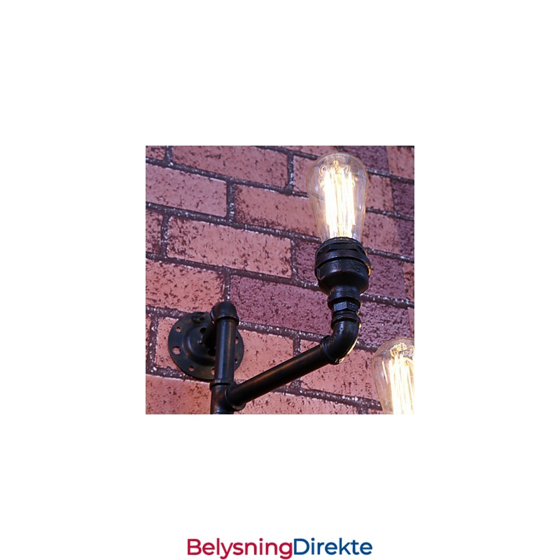Mini-Vegglampe I Rustikt Metall I Hyttestil