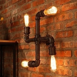 Retro Barvegglampe I Jern, Mini-Stil, Rustikk Hyttemetall