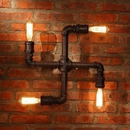 Retro Barvegglampe I Jern, Mini-Stil, Rustikk Hyttemetall