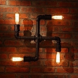 Retro Barvegglampe I Jern, Mini-Stil, Rustikk Hyttemetall