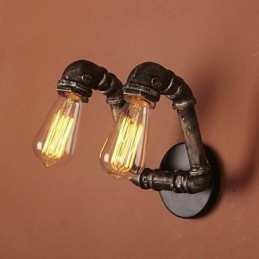 Mini-Vegglampe I Rustikt Metall I Hyttestil