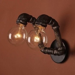 Mini-Vegglampe I Rustikt Metall I Hyttestil