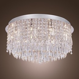 Moderne Samtids Krystall Krom Innfelt Montering