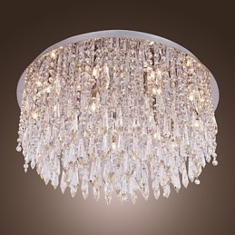 Moderne Samtids Krystall Krom Innfelt Montering