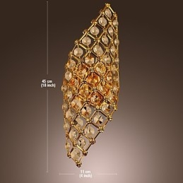 Kunstnerisk Krystallvegglampe Med 2 Lys