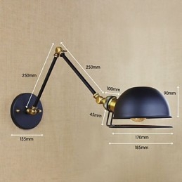 Vegglampetter Svinglamper Lesevegglamper Ministil Rustikk Lodge Metall