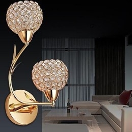 Krystall Vegglampe Moderne Samtids Metall