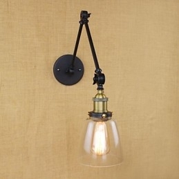 Dekorativ Vegglampe I Antikk Bronse