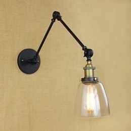 Dekorativ Vegglampe I Antikk Bronse