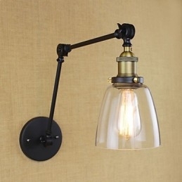 Dekorativ Vegglampe I Antikk Bronse