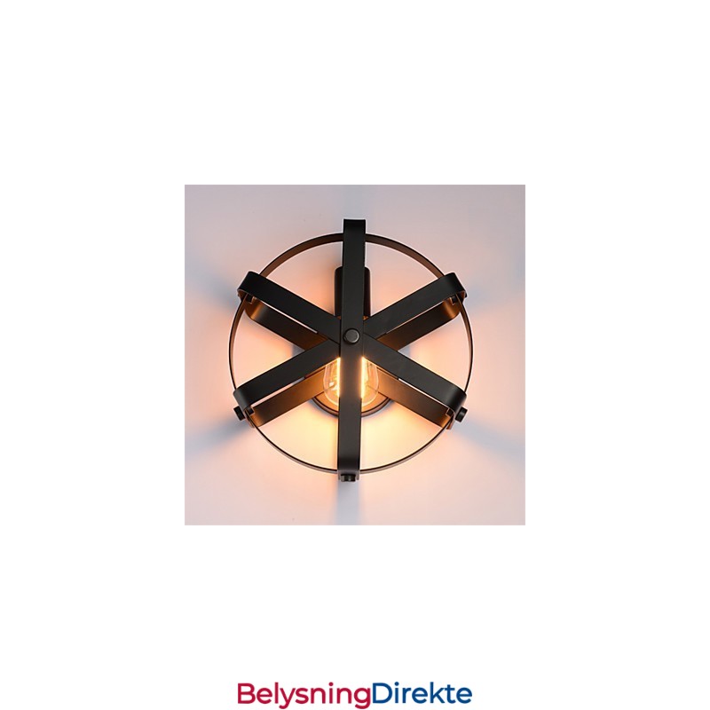 Ny Vintage-Stil Industriell Rund Vegglampe Til Balkong Loft Entré Soverom Vegglampe