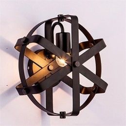 Ny Vintage-Stil Industriell Rund Vegglampe Til Balkong Loft Entré Soverom Vegglampe