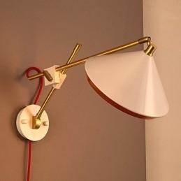Landlig Industriell Vind Gjenoppretter Gamle Måter Smijerns Vippearm Foldet Vegglampe