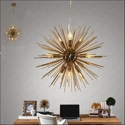 Retro Imitert Kobber Creative Line Lysekrone Med 10 Lys