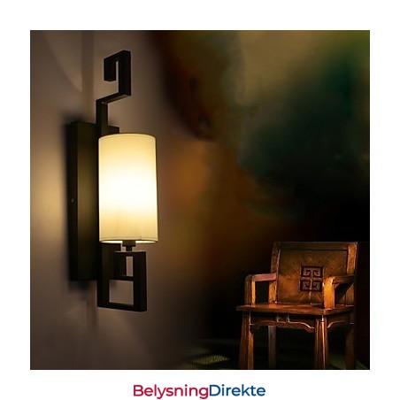 Moderne Amerikansk Stil Antikk Lampe Stue Soverom Hotellrom Hvit Stoffvegglampe