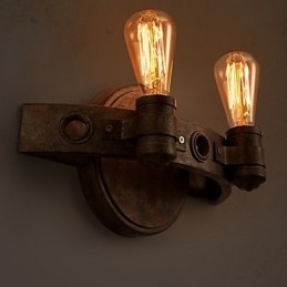 Amerikansk Kreativ Restaurering Av Gamle Metoder Smijern Fullmåne Macheter Vegglampe Lys