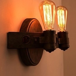 Amerikansk Kreativ Restaurering Av Gamle Metoder Smijern Fullmåne Macheter Vegglampe Lys
