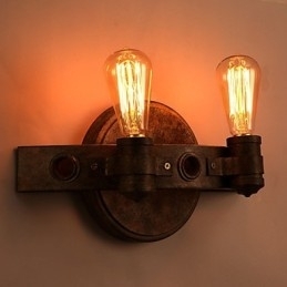 Amerikansk Kreativ Restaurering Av Gamle Metoder Smijern Fullmåne Macheter Vegglampe Lys