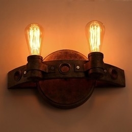 Amerikansk Kreativ Restaurering Av Gamle Metoder Smijern Fullmåne Macheter Vegglampe Lys